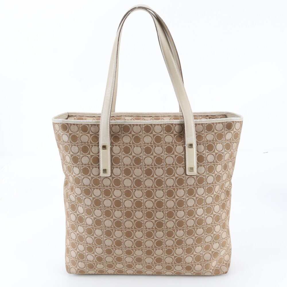 Salvatore Ferragamo Gancini Leather Tote Bag, Shoulder Handbag - Brand Name W...